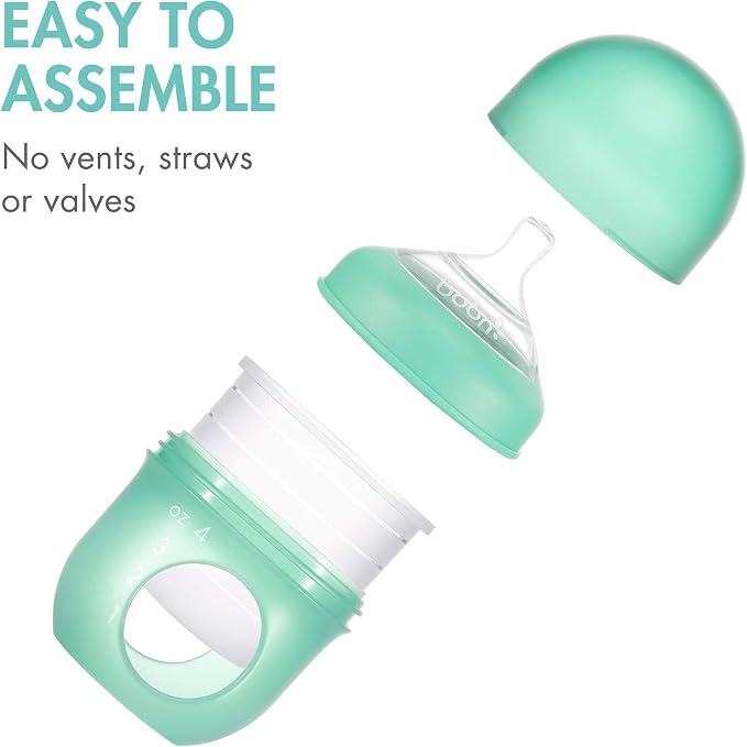 Boon NURSH Reusable Silicone Pouch Bottles, 4 Ounce (Pack of 3)