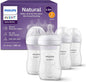 Philips AVENT Natural Baby Bottle with Natural Response , Clear, 9oz, 4pk, SCY903/04