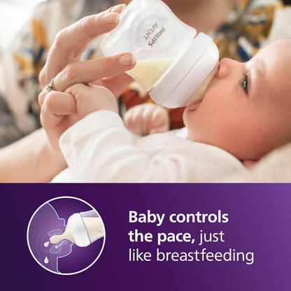 PHILIPS AVENT Baby Bottle with Natural Response , 4 Oz, 2 Count