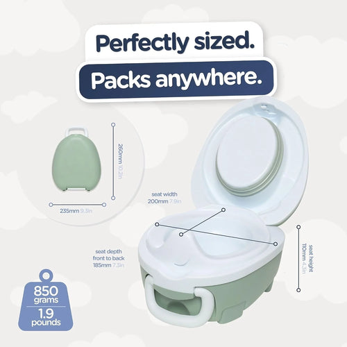 My Carry Potty Portable Leak-Proof Travel Potty – Green Pastel