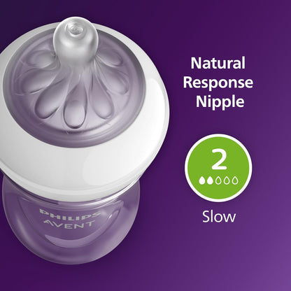 PHILIPS AVENT Baby Bottle with Natural Response , 4 Oz, 2 Count