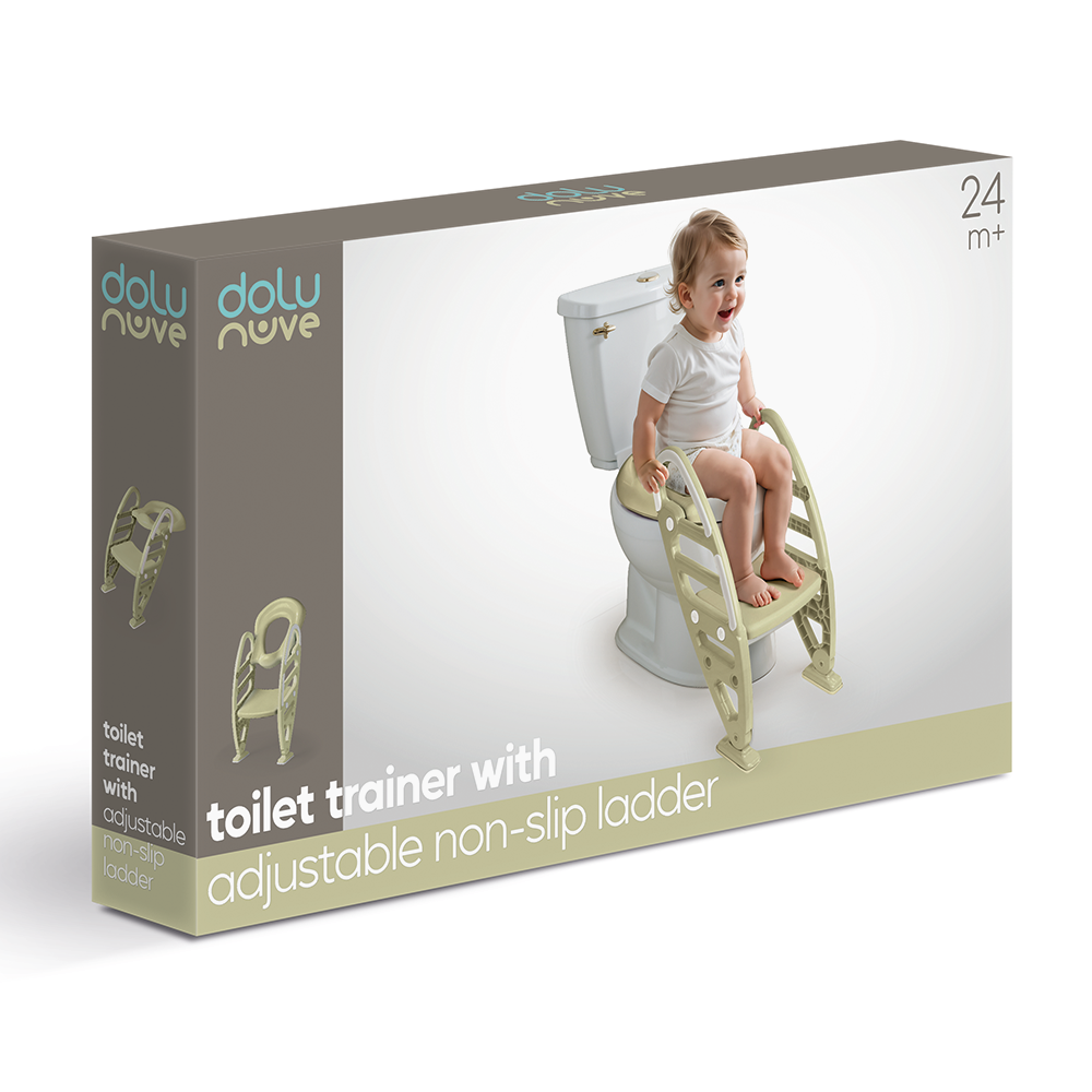Ref Toilet Trainer With Adjustable Non-Slip Ladder - Eco Green