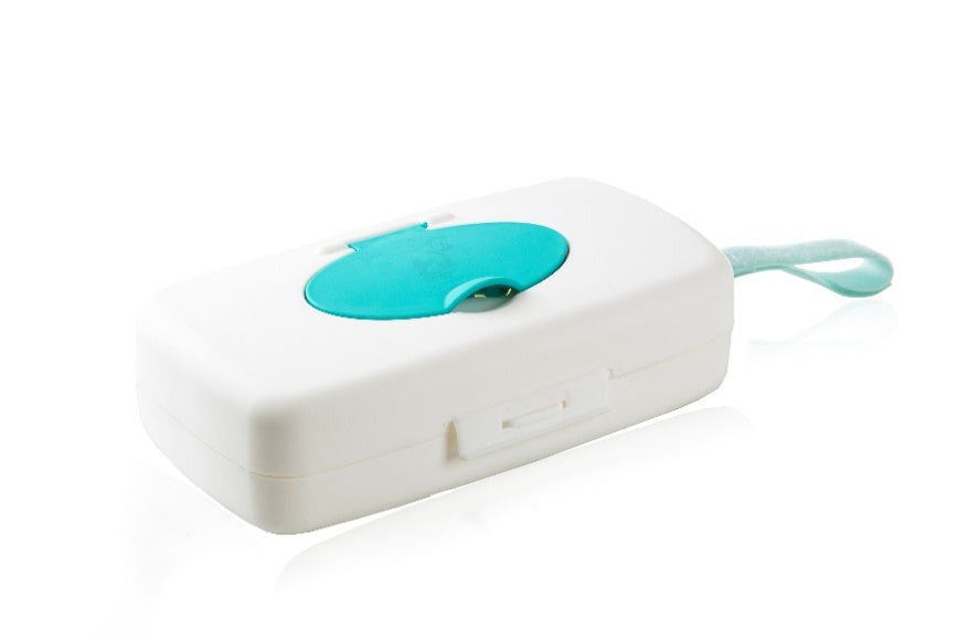 WET TOWEL BOX / TURQUISE & WHITE