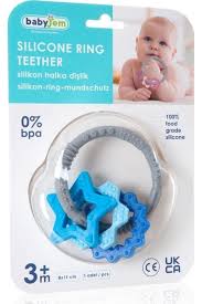 SILICON RING TEETHER / BLUE