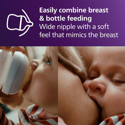 PHILIPS AVENT Baby Bottle with Natural Response , 4 Oz, 2 Count