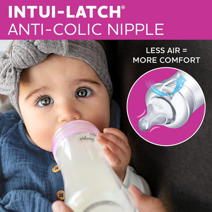 Chicco Duo 5oz. Hybrid Baby Bottle with Invinci-Glass Inside and Plastic Outside