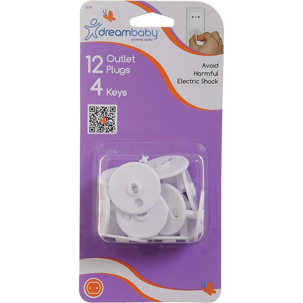 Dreambaby Keyed Electrical Outlet Plug Covers – 12 Plugs & 4 Keys