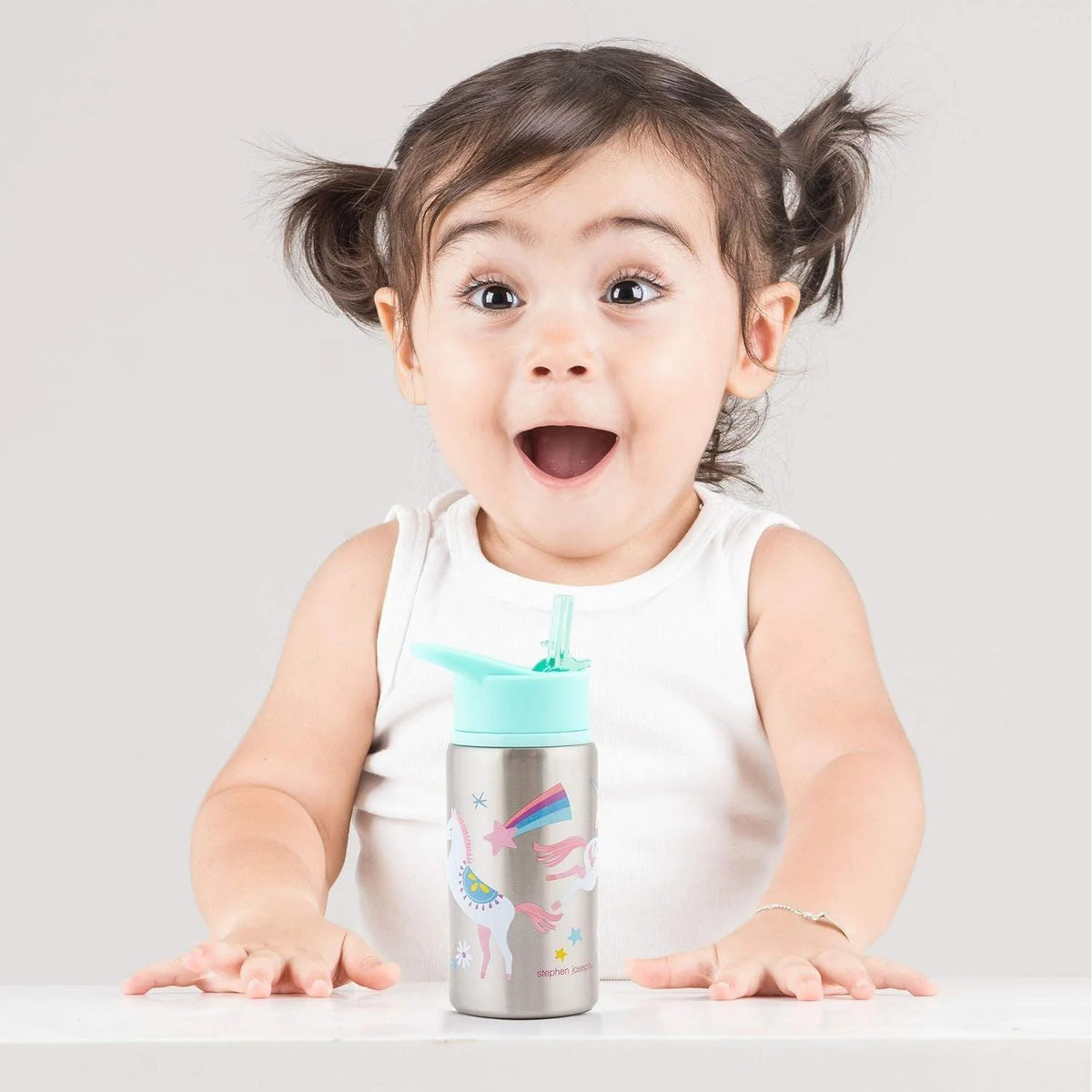 Stephen Joseph Stainless Steel Water Bottles - Unicorn, 350ml