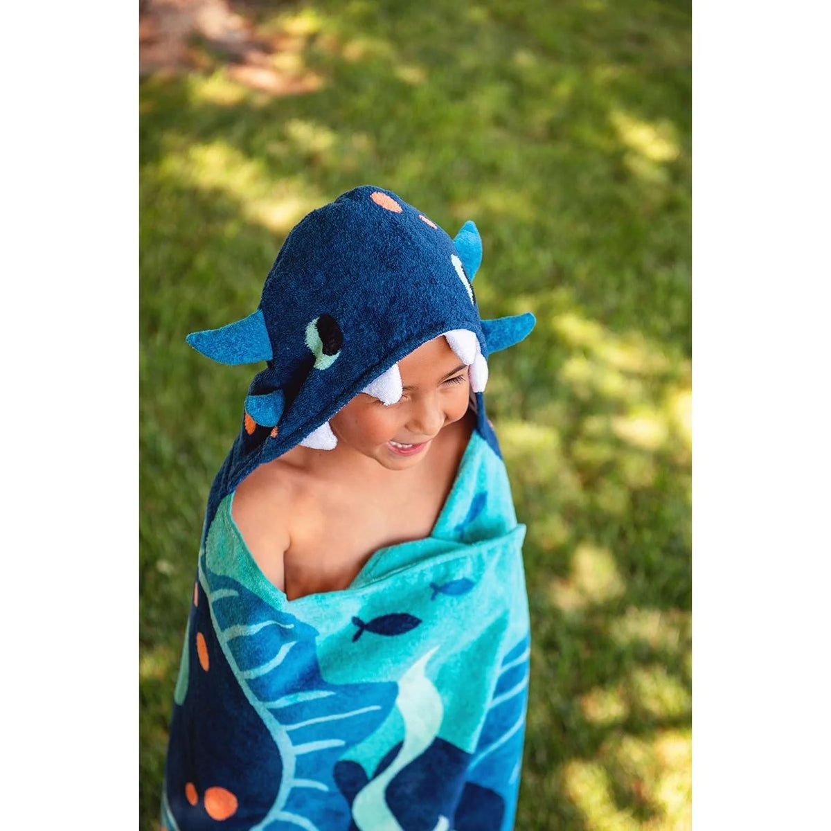 Stephen Joseph Hooded Bath & Beach Towel – Sea Monster
