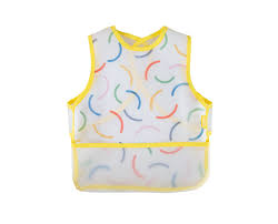 STAIN PROOF WEARABLE BIB / YELLOW SMILEY FACE