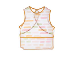 STAIN PROOF WEARABLE BIB / PASTEL STRIPES