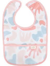 STAIN PROOF BIB PINK PUZZLE