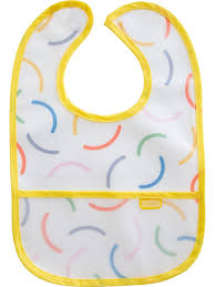 STAIN PROOF BIB YELLOW SMILEY FACE