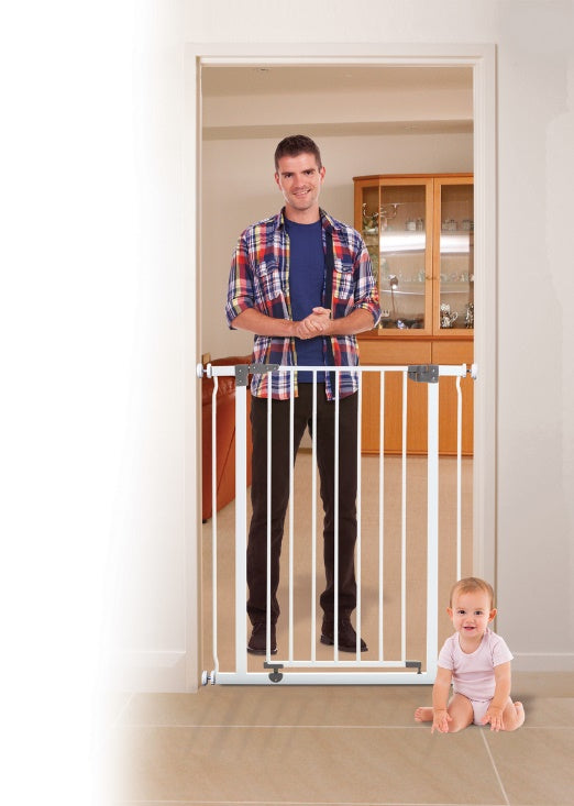 LIBERTY XTRA-TALL METAL SAFETY GATE - WHITE (93CM TALL…........ FITS GAPS 75CM-81CM)