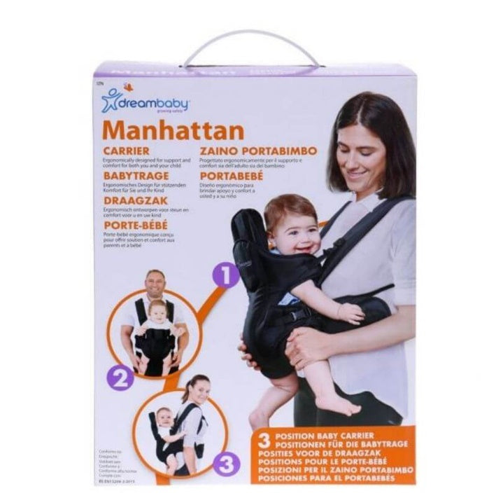 MANHATTAN 3-IN-1 BABY CARRIER - BLACK IN FULL COLOUR BOX