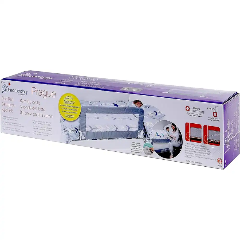 Prague BedRail Sml Box wide 110 cm - tall 45.5 cm
