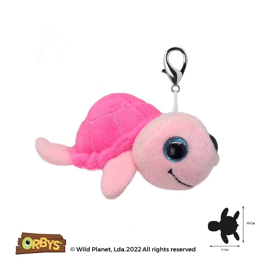 Pink Turtle Orbys Plush Clip