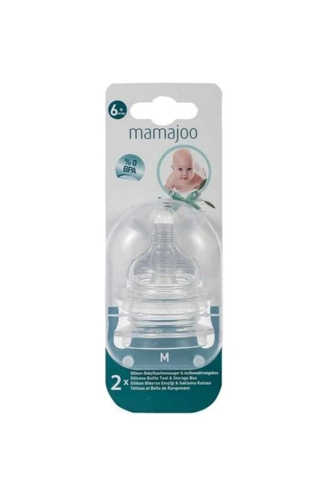 2x ANTI-COLIC BOTTLE TEATS Medium & STORAGE BOX
