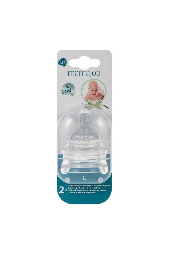 2x ANTI-COLIC BOTTLE TEATS Large & STORAGE BOX