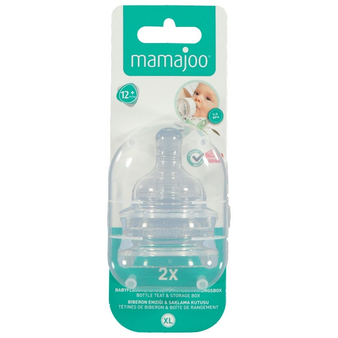 2x Anti-Colic Bottle Teats X Large & Storage Box