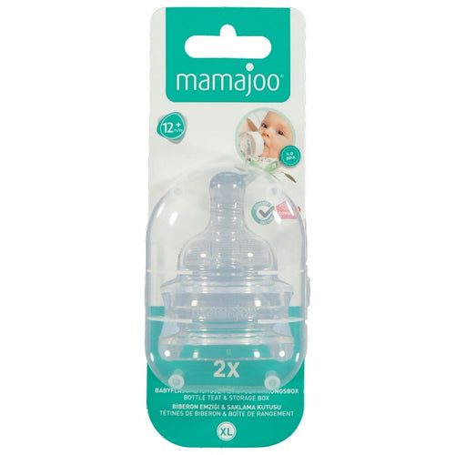 2x Anti-Colic Bottle Teats X Large & Storage Box