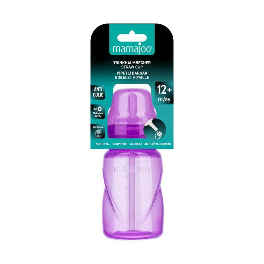 Non Spill Anti-Colic Straw Cup 270 ml Purple