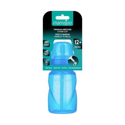 Non Spill Anti-Colic Straw Cup 270 ml Blue