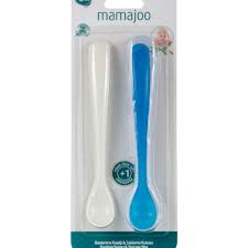 MAMAJOO 2x FEEDING SPOONS & STORAGE BOX (Assorted 5 Colours)
