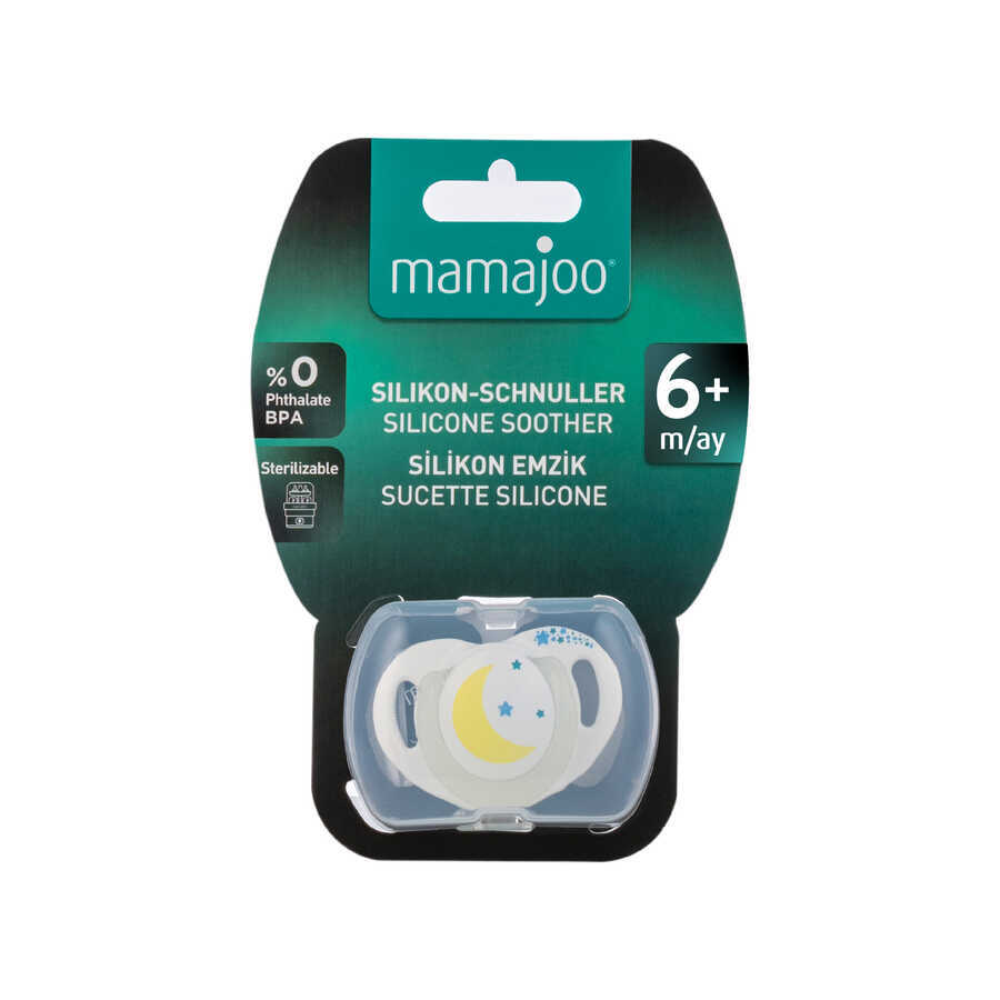 1x Orthodontic Silicone Soother Night/Day 6m+ & Storage Box
