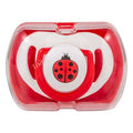 MAMAJOO 1 x ORTHODONTIC SILICONE SOOTHER 12 M + LADYBIRD & STORAGE BOX