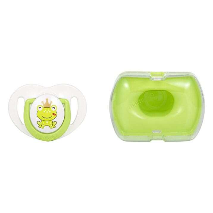 MAMAJOO 1 x ORTHODONTIC SILICONE SOOTHER 0 M + PRINCE FROG & STORAGE BOX