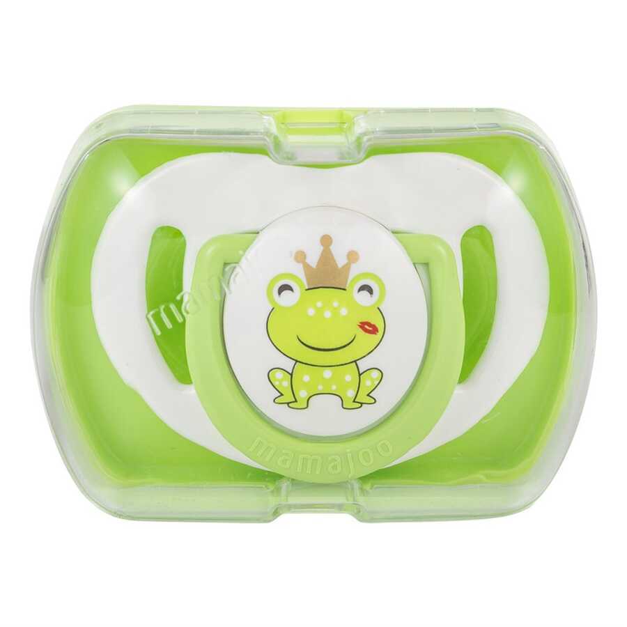 MAMAJOO 1 x ORTHODONTIC SILICONE SOOTHER 6 M + PRINCE FROG & STORAGE BOX