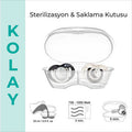 MAMAJOO TWIN ORTHODONTIC SILICONE SOOTHERS BLACK&PEARL / NIGHT&DAY 12M+ WITH STERILIZATION & STORAGE BOX