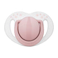 Twin Orthodontic Silicone Soothers Powder Pink 6m+ with Sterilization & Storage Bo
