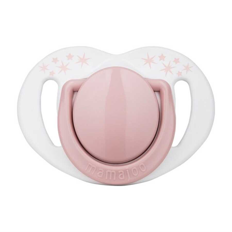 Twin Orthodontic Silicone Soothers Powder Pink 6m+ with Sterilization & Storage Bo
