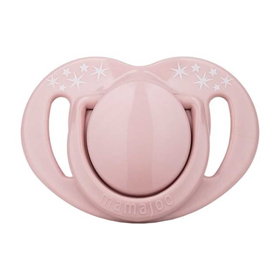 Twin Orthodontic Silicone Soothers Powder Pink 6m+ with Sterilization & Storage Bo