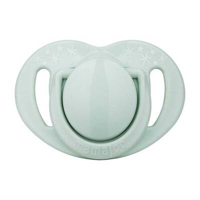 MAMAJOO TWIN ORTHODONTIC SILICONE SOOTHERS POWDER GREEN 6M+ WITH STERILIZATION & STORAGE BOX