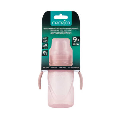 Non-Spill Training Cup 270 ml Powder Pink With Handle & Anti-Colic Soft Spout