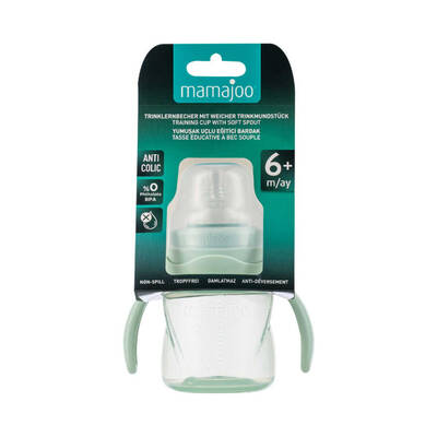 Non-Spill Training Cup 160 ml Powder Green with Handle & Anti-Colic Soft Spout