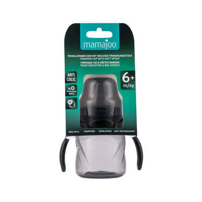 Non-Spill Training Cup 160 ml Black With Handle & AntiColic Soft Spout