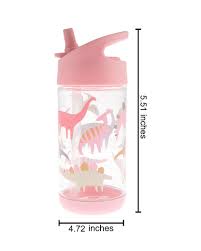 FLIP TOP BOTTLE PINK DINO (F23)