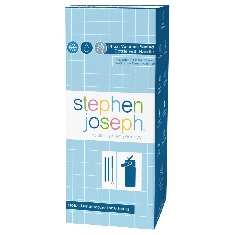 Stephen Joseph Insulated Stainless Steel Bottle with Handle – Shark, 414ml