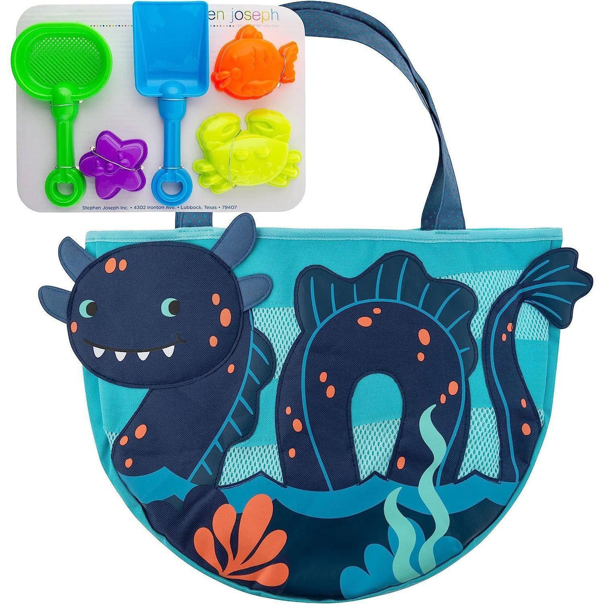 Beach Tote with 6 Piece Sand Toys – Sea Monster