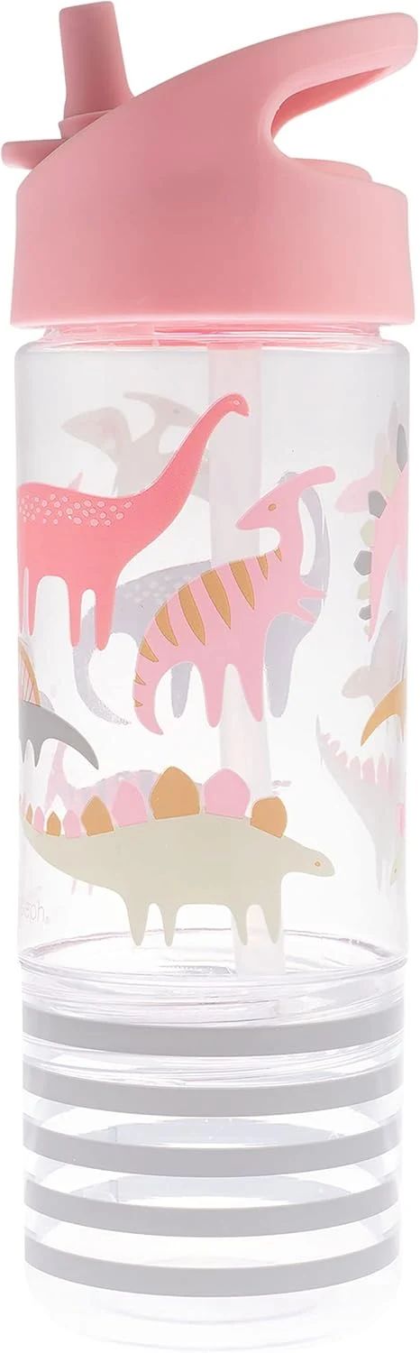 Sip & Snack Bottle with Snack Cup - Pink Dino
