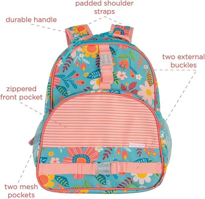 Stephen Joseph All Over Print School Backpack 40cm - Turquoise Floral