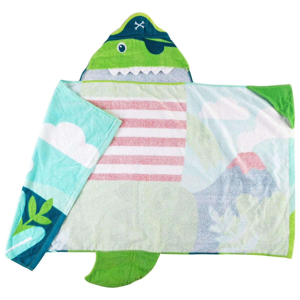 Stephen Joseph Hooded Bath & Beach Towel – Dino Pirate