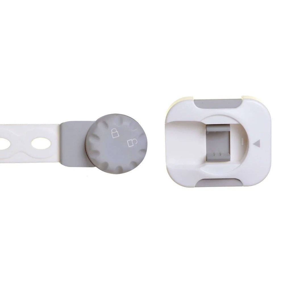 Dreambaby Twist 'N Lock Multi-Purpose Latch – White / Grey, 1 Pack