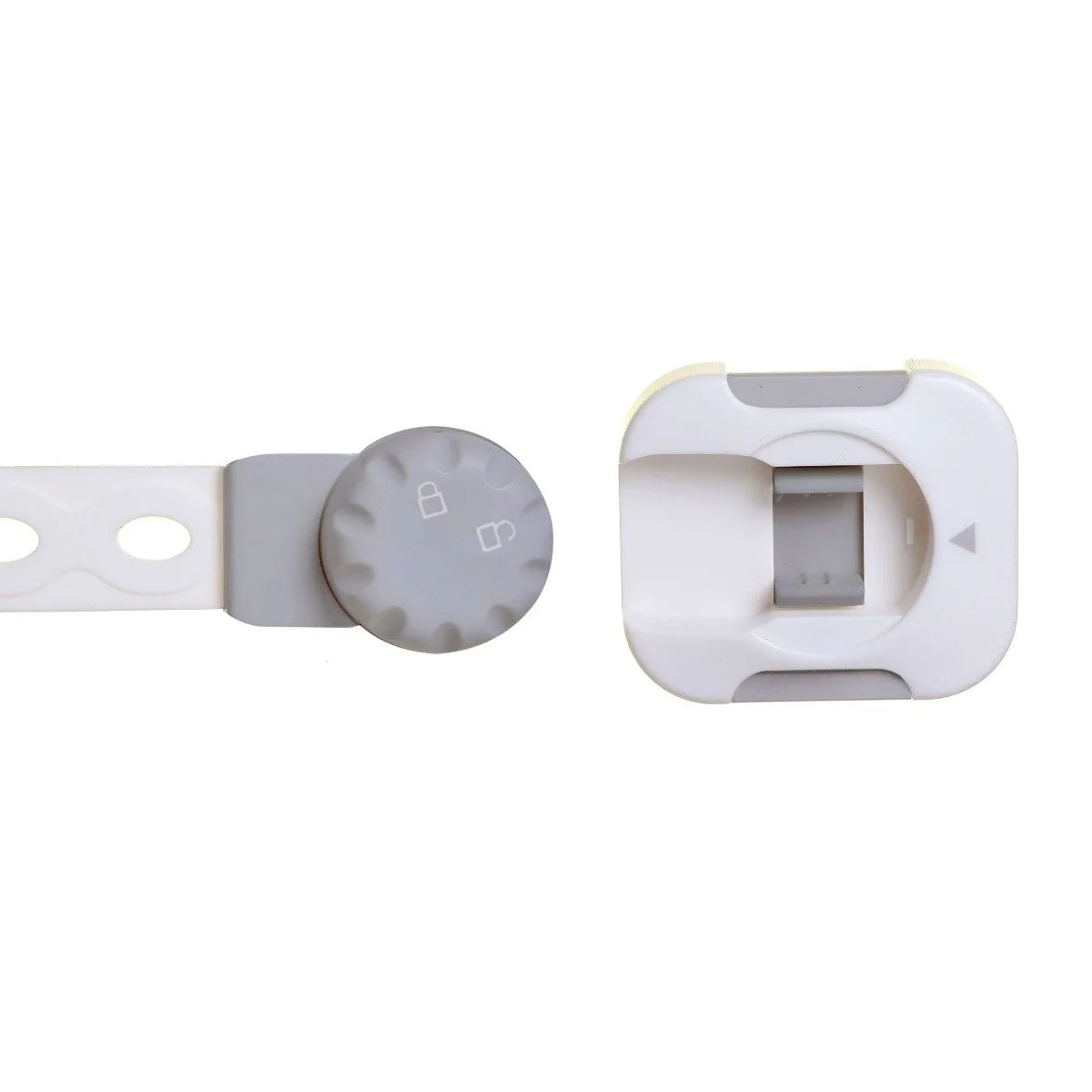 Dreambaby Twist 'N Lock Multi-Purpose Latch – White / Grey, 1 Pack