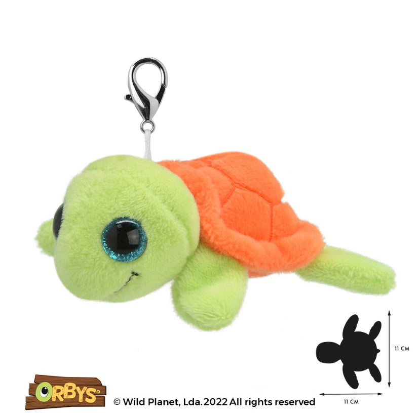 Green Turtle Orbys Plush Clip
