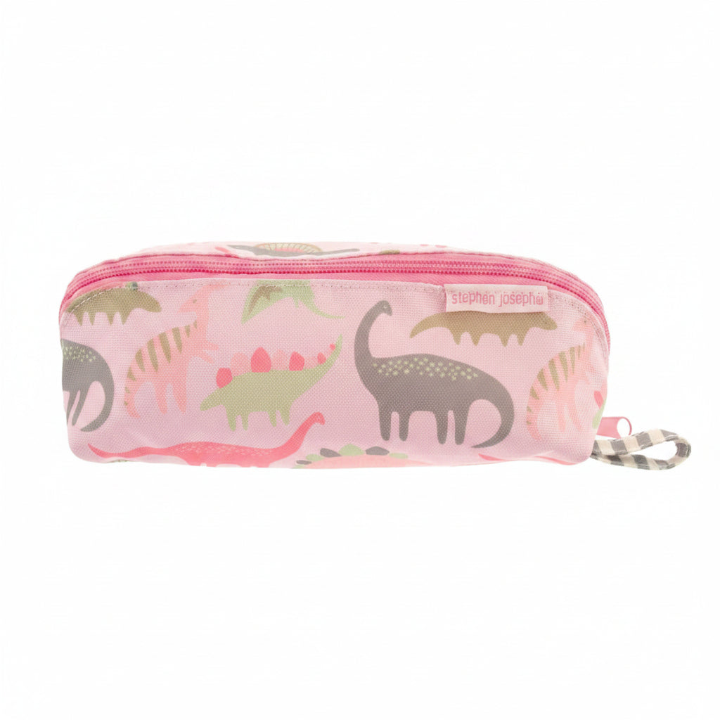 Stephen Joseph All Over Print Pencil Pouch – Pink Dino